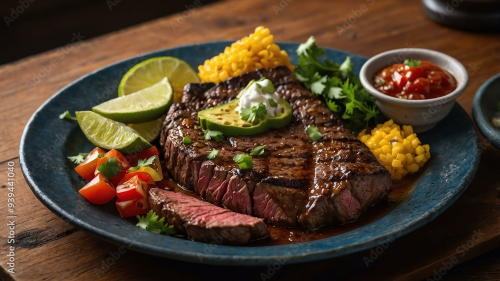 stock photography sizzling carne asada prepared aesthetically with a background of wooden table stock photography sizzling carne asada prepared aesthetically with a background of wooden table
