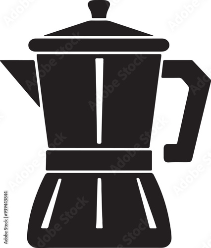 coffee maker vector silhouette white background..eps