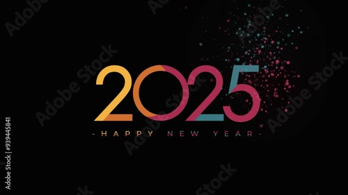 2025 happy new year Animated video HD quality 