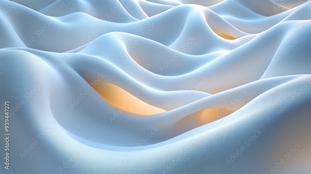 Obraz premium Abstract White Landscape with a Soft Glow
