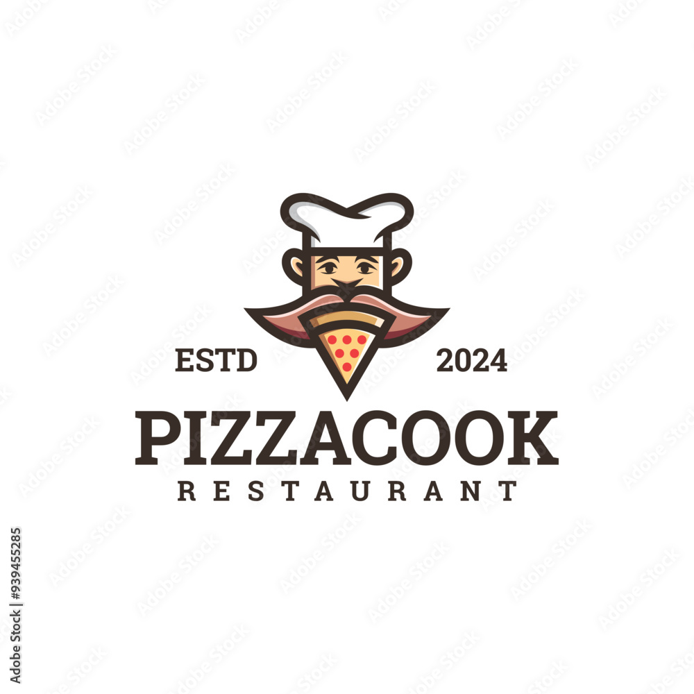 pizza chef logo vector pizza chef logo vector