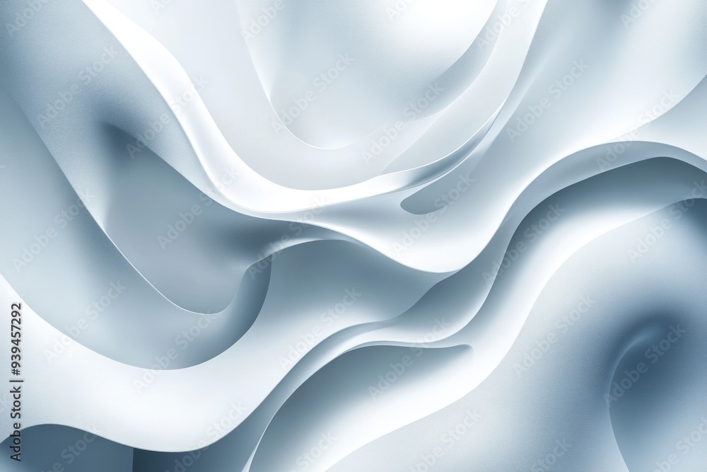 Obraz premium Abstract Gray and White Wavy Surface