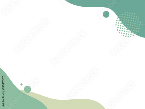 流体シェイプの背景イラスト素材　flat hand drawn fluid shapes background.Cute abstract shapes.Vector loose frame.