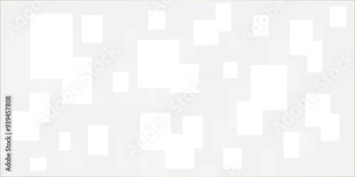 White abstract geometric background with white paper sheets soars as abstract spaces with rectangles, parallel stripes, perspective, shadows in simple strict modern material in triangle and square.	