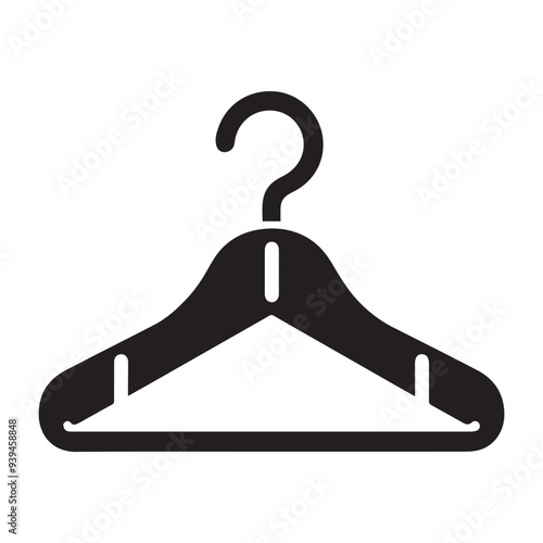 Hanger Icon Clothes Organization and Design Element for Fashion and Wardrobe Concepts