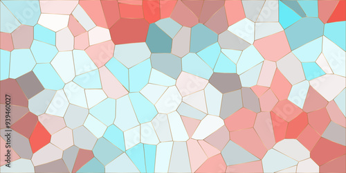 Abstract colorful background with triangles mosaic pattern vector backdrop with hexagons. Multicolored geometric wattled mosaic pattern wallpaper. colorful stoke colors stone tile pattern, vector..	
