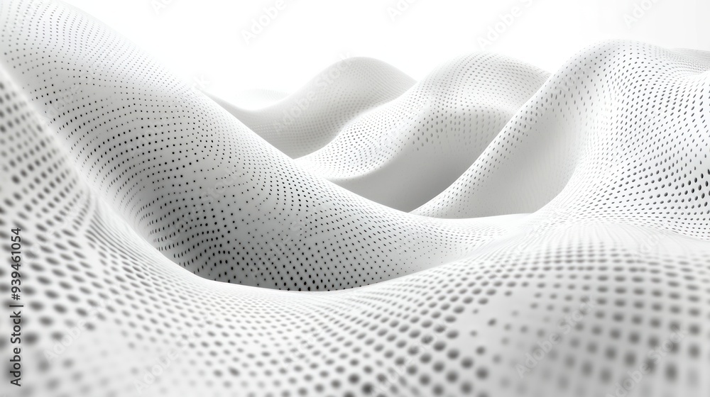 Abstract White Surface with Circular Perforations Abstract White Surface with Circular Perforations