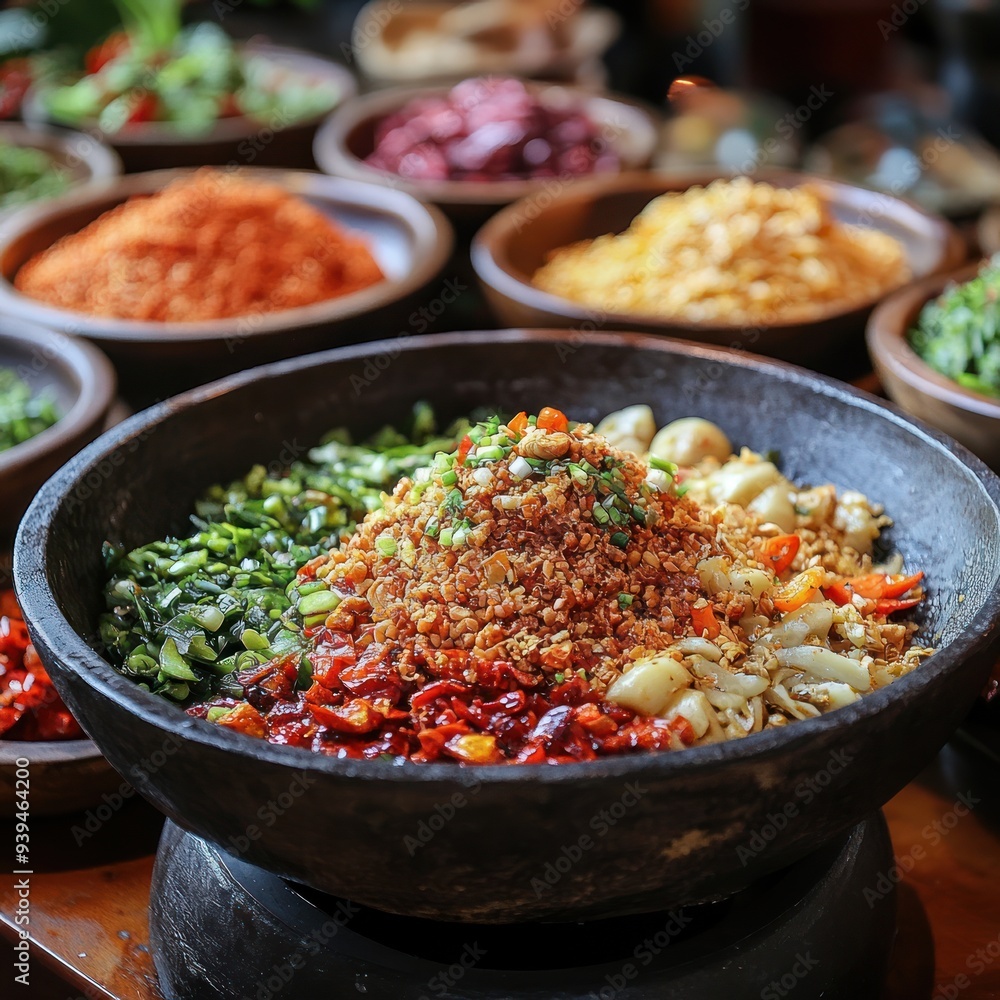 Food Bowl with Various Toppings - Close-Up Photo Food Bowl with Various Toppings - Close-Up Photo