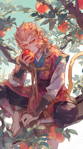 Sun Wukong/Monkey King steals the peaches photo