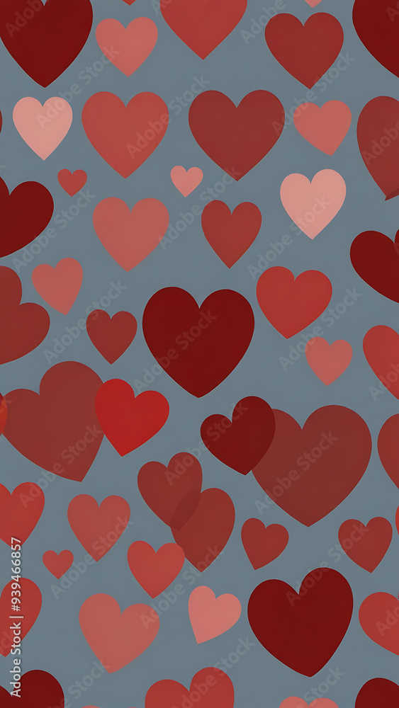 Red Heart in Minimalist Flat Style with Simple Design Red Heart in Minimalist Flat Style with Simple Design
