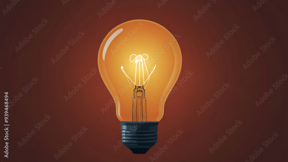 a Lightbulb with Bright Idea Concept a Lightbulb with Bright Idea Concept