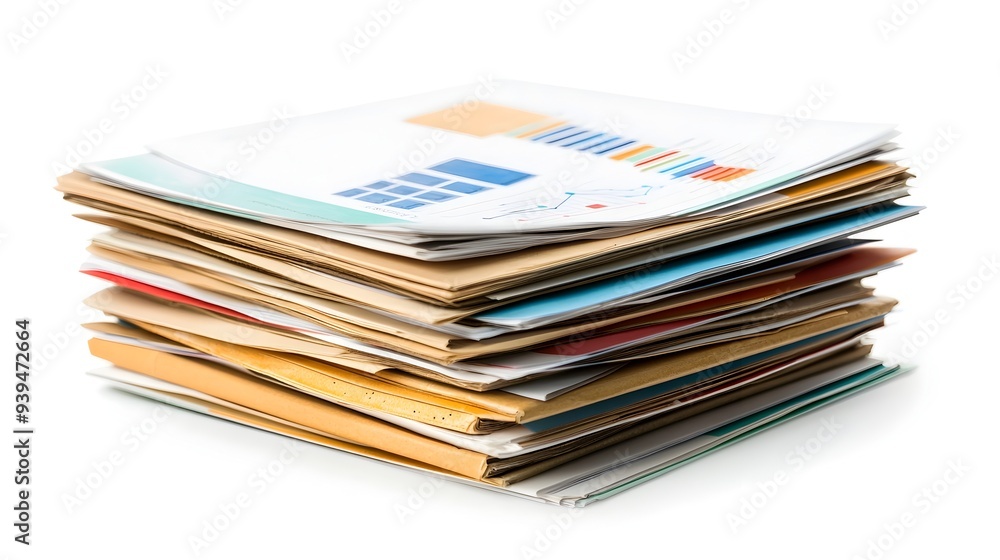 A stack of neatly organized business reports featuring an array of charts graphs and other data visualizations all set against a clean minimalist white background conveying a sense of professionalism A stack of neatly organized business reports featuring an array of charts graphs and other data visualizations all set against a clean minimalist white background conveying a sense of professionalism