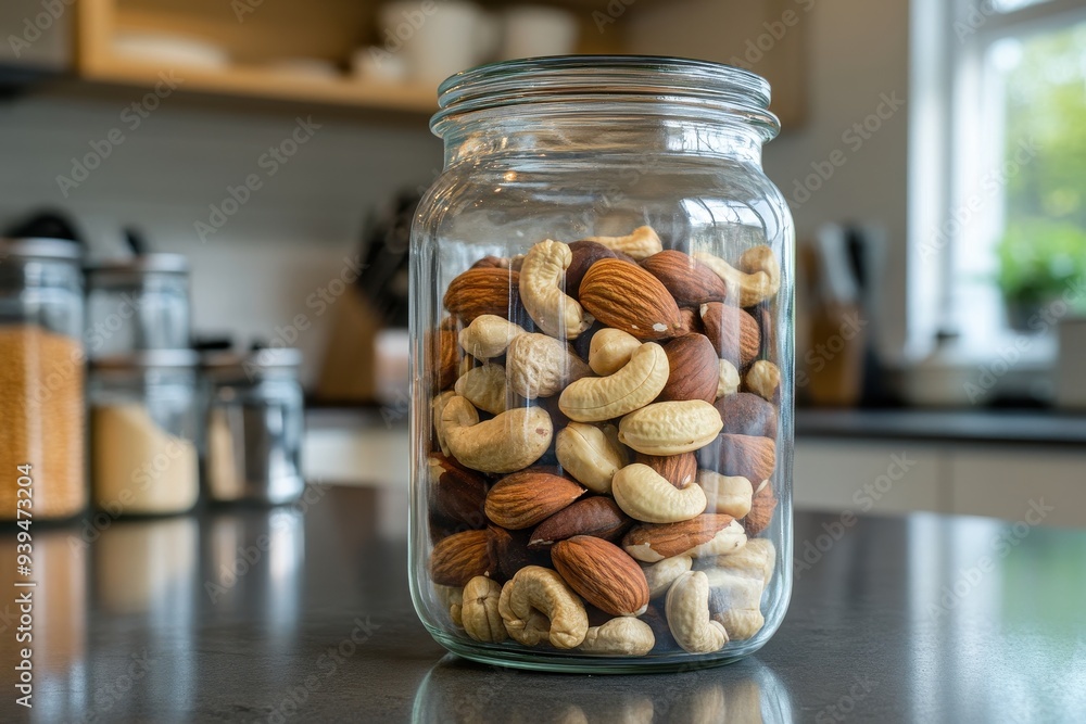 A Nutty Treasure Trove: A Glass Jar of Delights A Nutty Treasure Trove: A Glass Jar of Delights