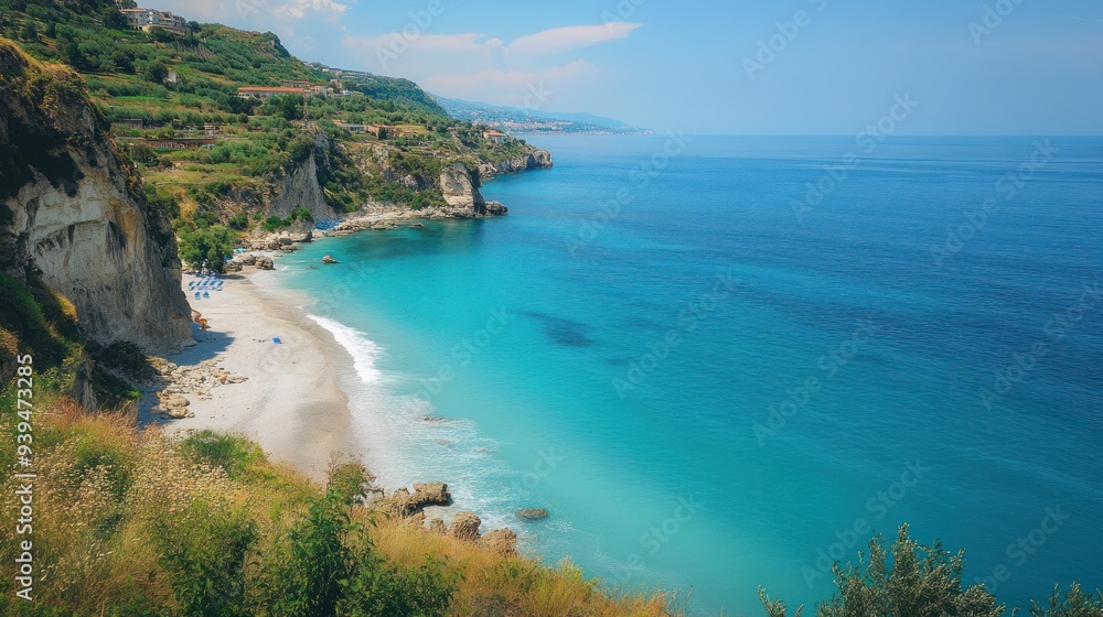 Obraz premium Scenic Coastal Landscape with a Beach