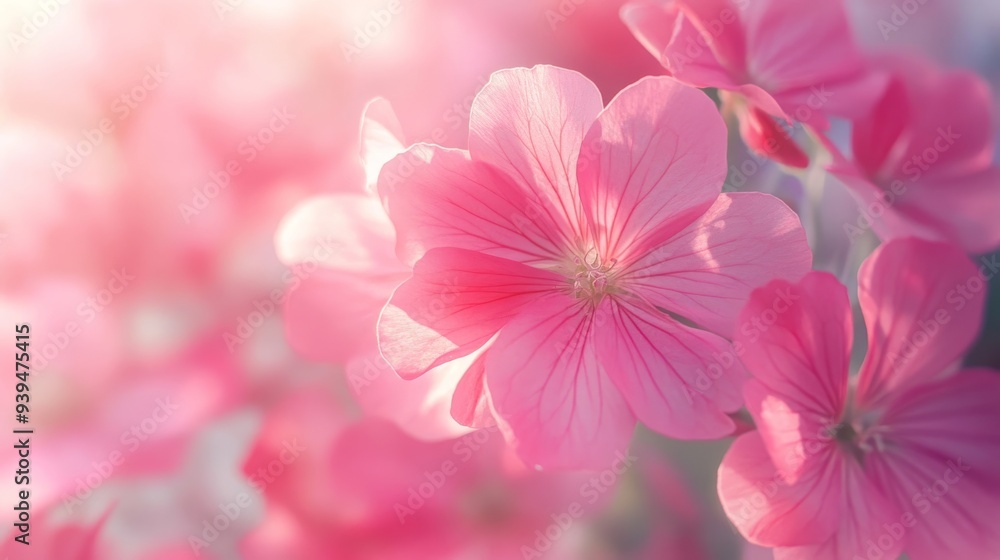 Gorgeous pink geraniums, up close Gorgeous pink geraniums, up close