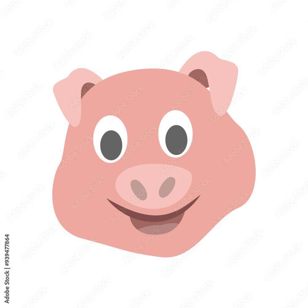 Pig Head Vector Graphic Design Illustration Pig Head Vector Graphic Design Illustration