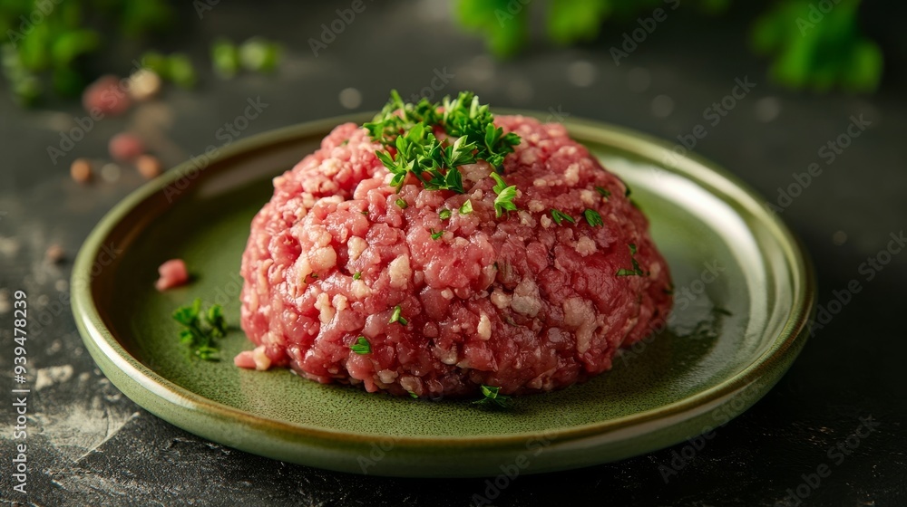 Green-plated hamburger