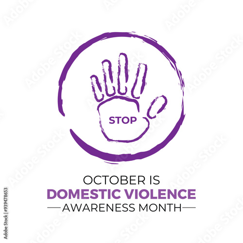 Domestic Violence Awareness Month. Banner poster, flyer and background design template. Vector illustration