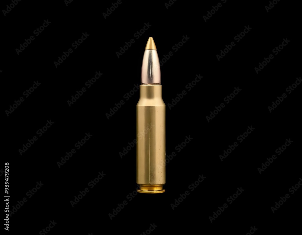 a bullet with a unique tip design, isolated on a jet-black background, accentuating its details under soft lighting create with ai a bullet with a unique tip design, isolated on a jet-black background, accentuating its details under soft lighting create with ai