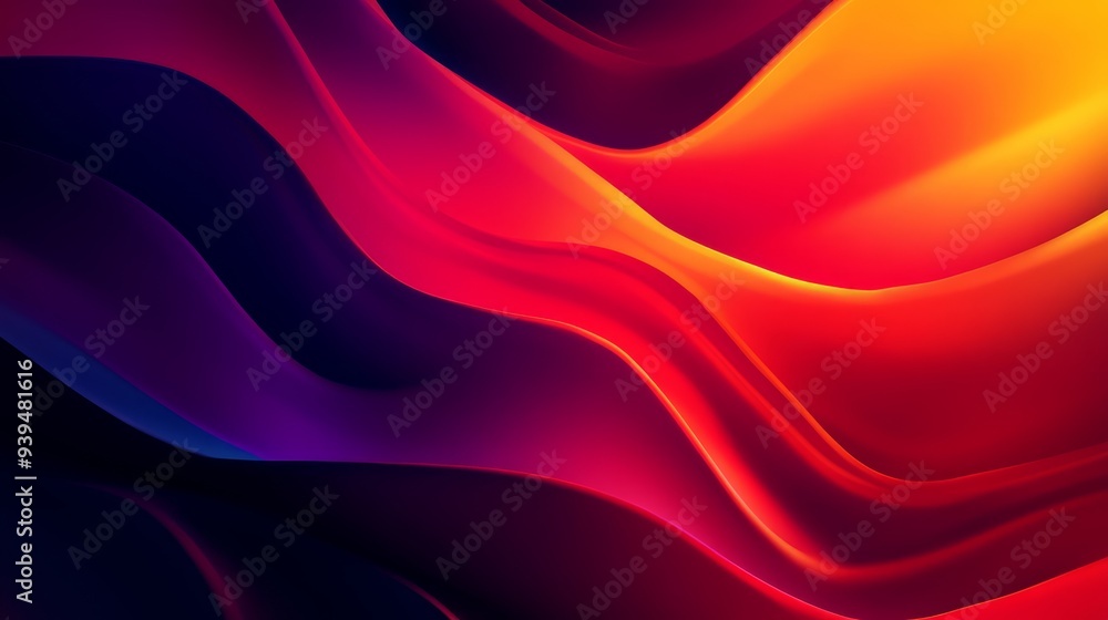 Obraz premium Smooth gradient backgrounds with vibrant colors blending seamlessly, creating a modern and visually appealing abstract design, perfect for contemporary visuals