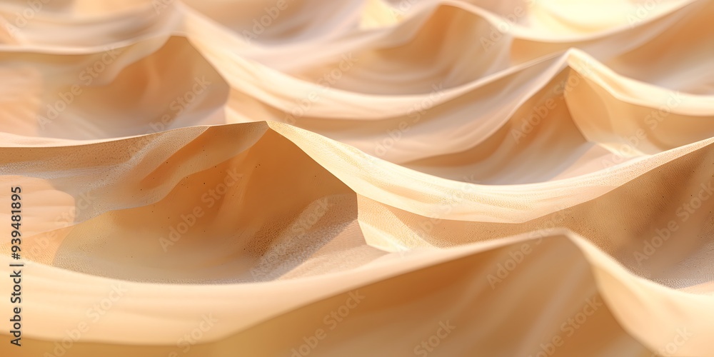 Fototapeta premium Abstract Sand Dunes with Minimalist Wavy Lines
