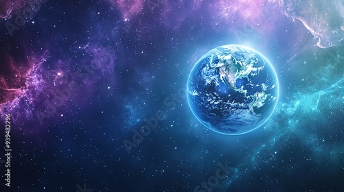 Planet earth in space