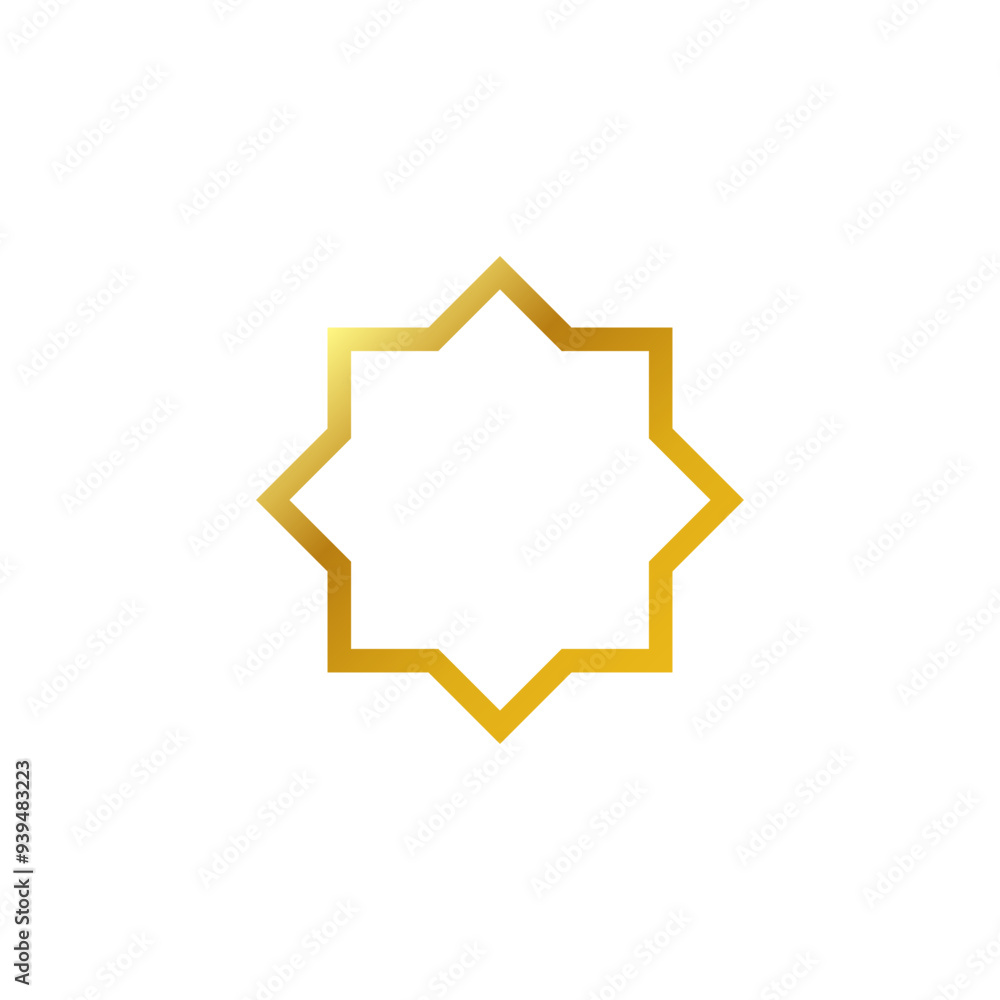 Gold Islamic frames oriental style objects arabic shapes windows and arches traditional ornamental Gold Islamic frames oriental style objects arabic shapes windows and arches traditional ornamental
