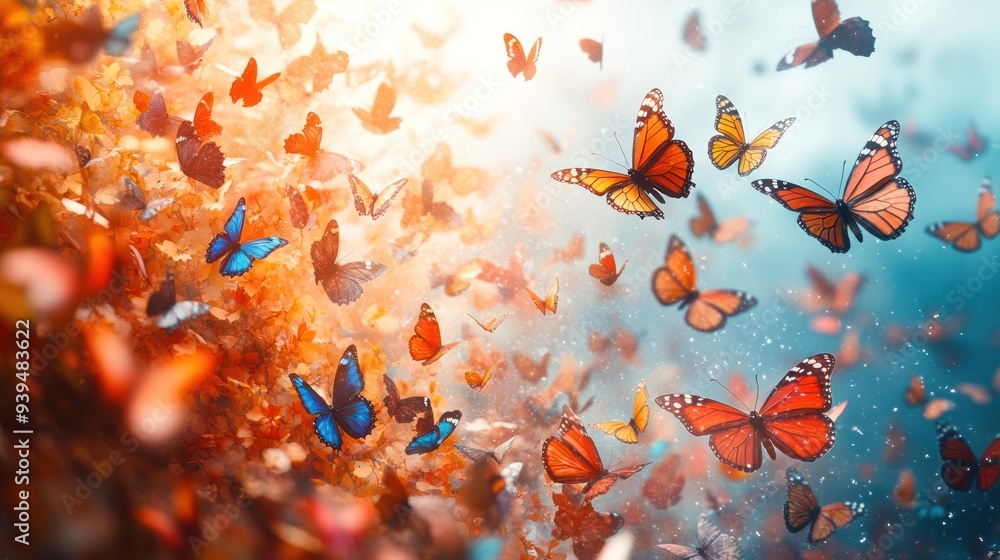 A Swarm of Butterflies in Flight A Swarm of Butterflies in Flight