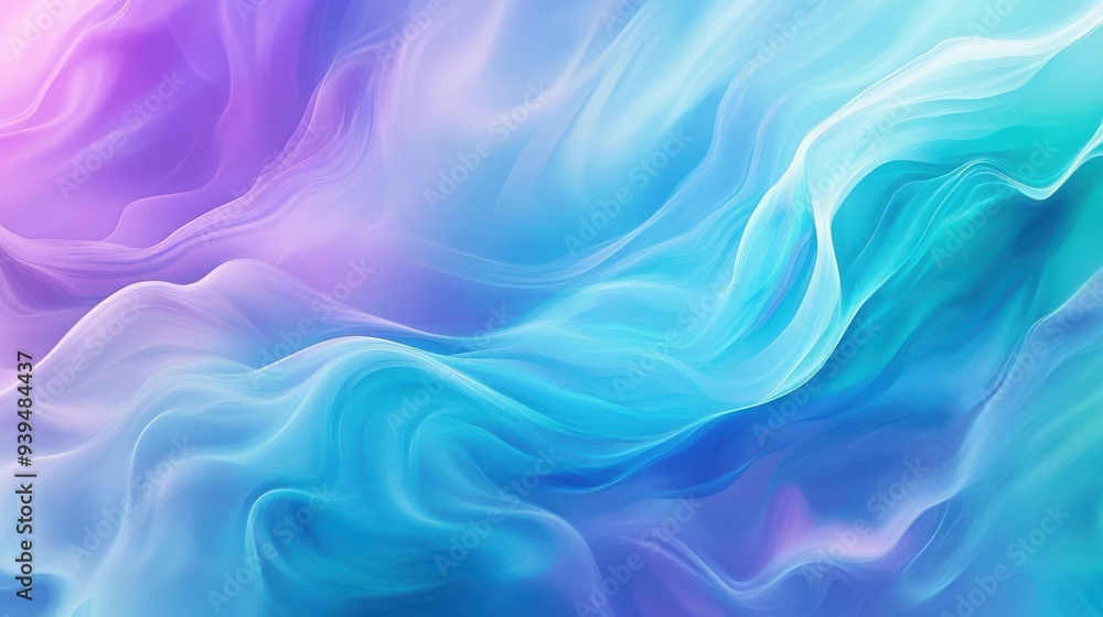 A soft abstract gradient blue and purple background with flowing waves. A soft abstract gradient blue and purple background with flowing waves.