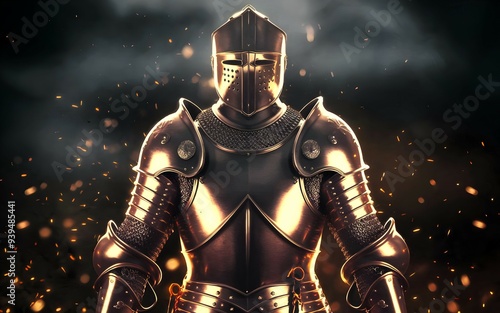 Wallpaper Mural Epic Medieval Knights in Full Armor: Biblical Armor of God Concept Art Inspired by Ephesians 6:13-14 Torontodigital.ca