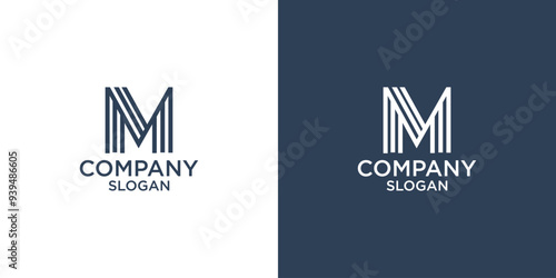 letter m abstract monogram logo vector design