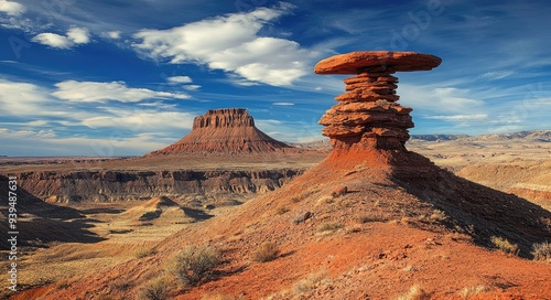 Mexican Hat, Utah: Colors of the Desert in Balanced Butte Cliff Landscape photo