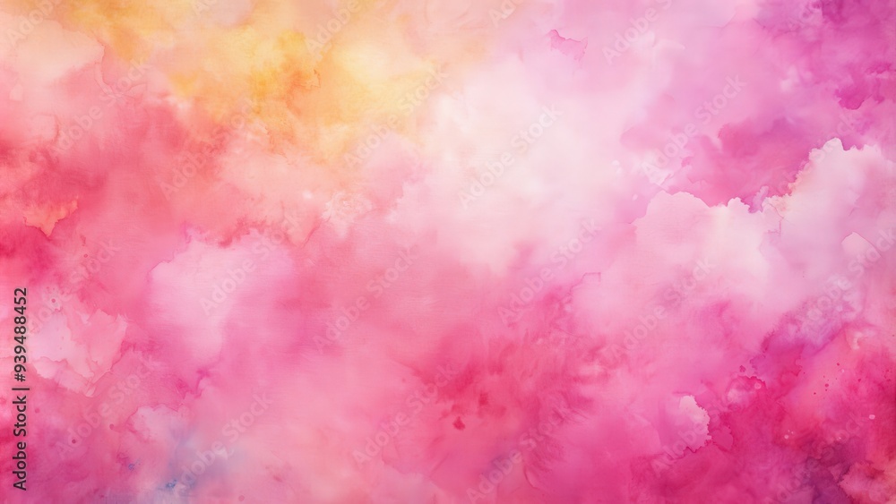 Fototapeta premium Pink watercolor background texture with colorful hues , abstract, vibrant, artistic, pastel, gradient, brush strokes, hand painted