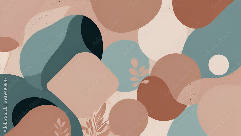 Abstract Harmony, A symphony of muted tones and organic shapes