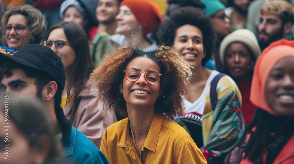 Crowd of multiracial people having fun together at city Crowd of multiracial people having fun together at city