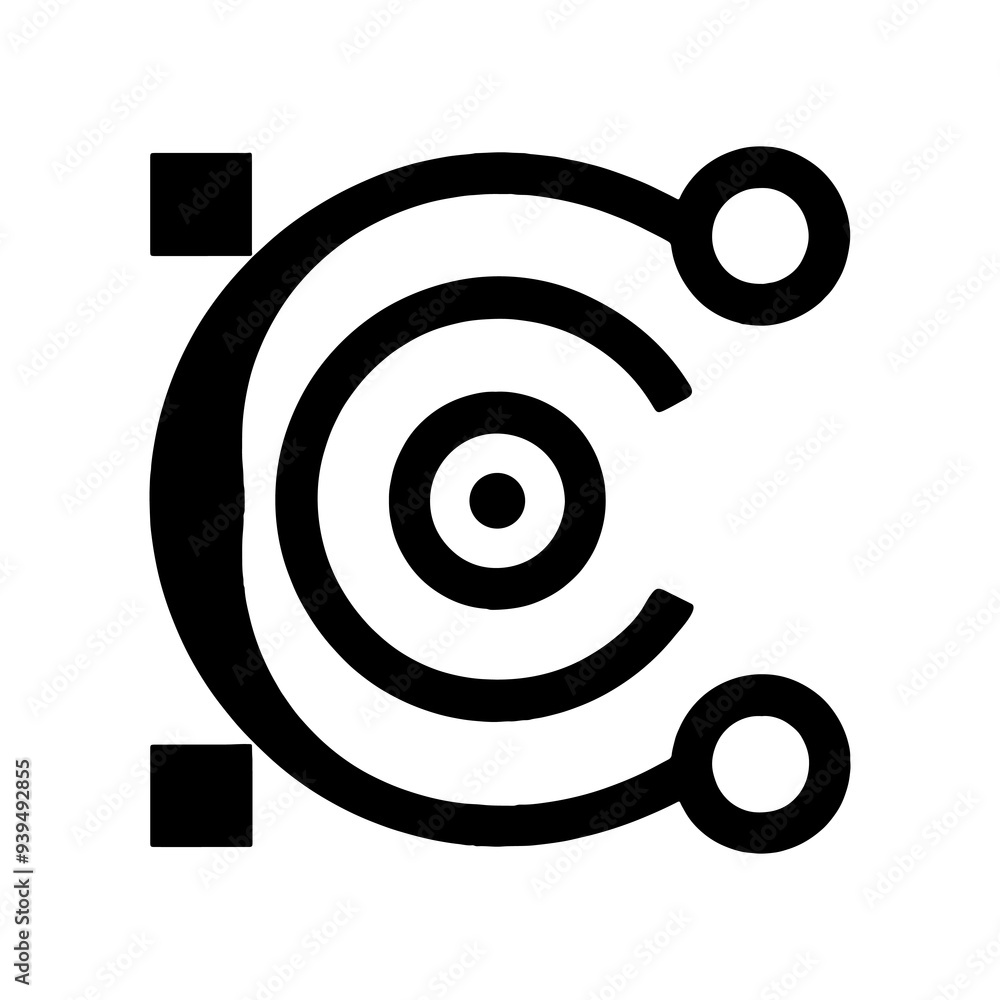 A Modern Tech Convergence Logo Vector Art Illustration A Modern Tech Convergence Logo Vector Art Illustration