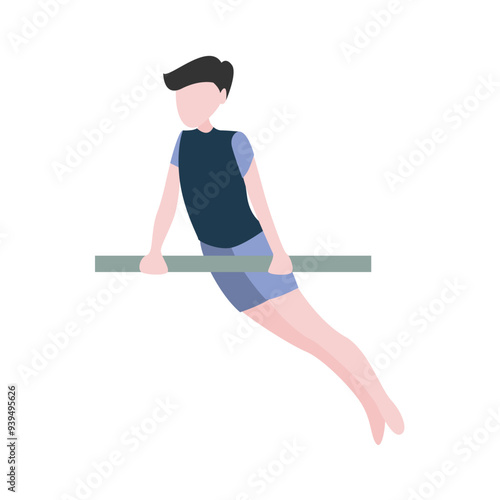 Calisthenics Workout Flat Design Illustration Concept