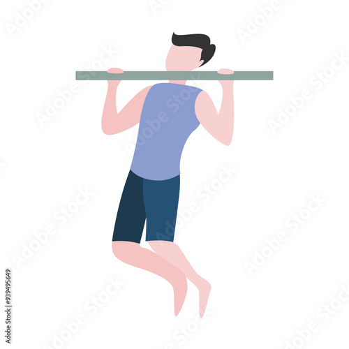 Calisthenics Workout Flat Design Illustration Concept