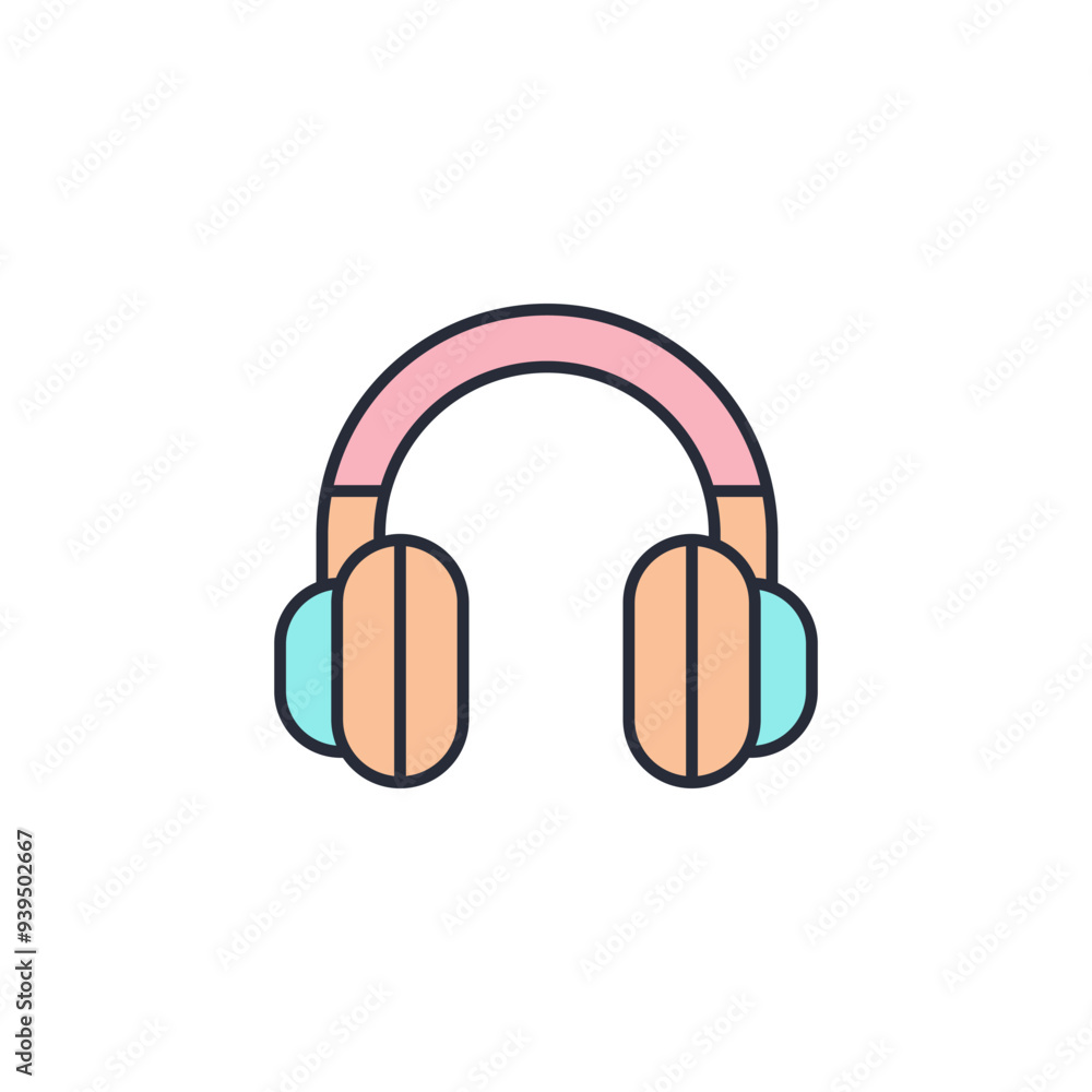 headphone icon vector illustration. headphone symbol isolated on white background headphone icon vector illustration. headphone symbol isolated on white background