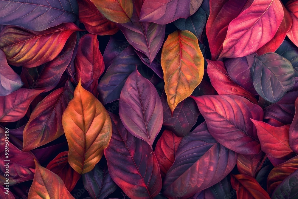 Vibrant background image is being created with colorful autumn leaves Vibrant background image is being created with colorful autumn leaves