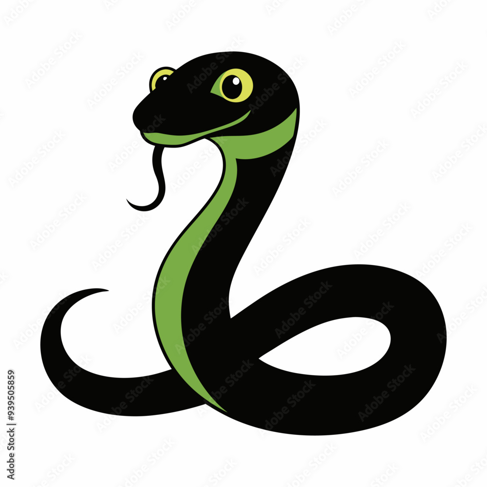 Snake silhouette. Isolated snake silhouette on white background Snake silhouette. Isolated snake silhouette on white background