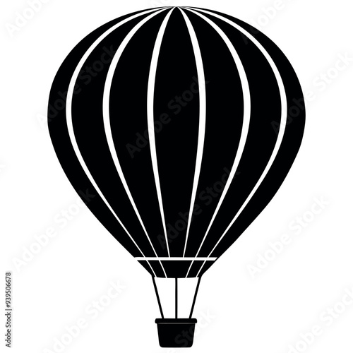 


     Balloon Parachute vector art illustration.
