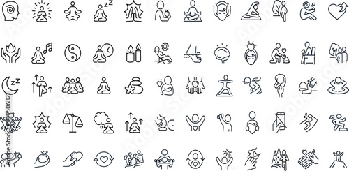 MINDFULNESS EDITABLE ICON SET 
