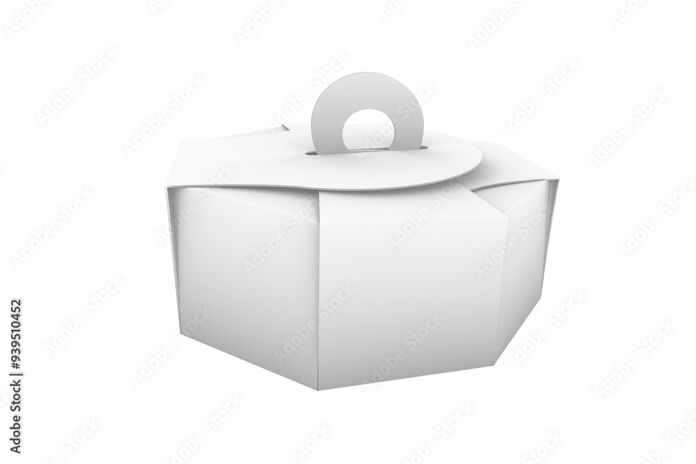white Cake box. Packaging for cakes and fast food, mock up isolated on white background, 3d illustration, 3d rendering white Cake box. Packaging for cakes and fast food, mock up isolated on white background, 3d illustration, 3d rendering