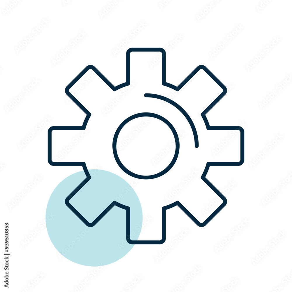 Settings icon with additional gears symbol Settings icon with additional gears symbol