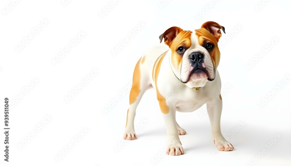 A bulldog isolated on a white background A bulldog isolated on a white background