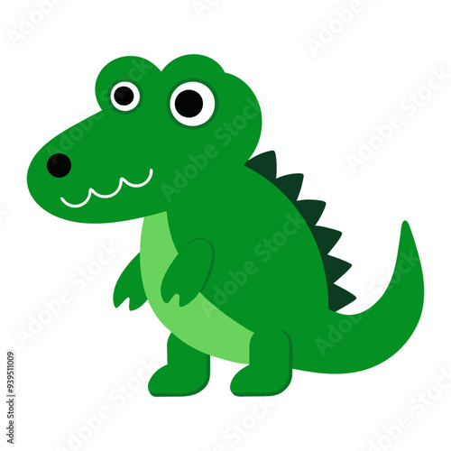 crocodile cartoon posing