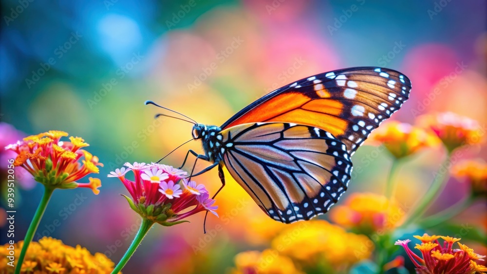 Beautiful close-up photo of a colorful butterfly resting on a flower, nature, insect, wings, vibrant, beauty, close-up Beautiful close-up photo of a colorful butterfly resting on a flower, nature, insect, wings, vibrant, beauty, close-up