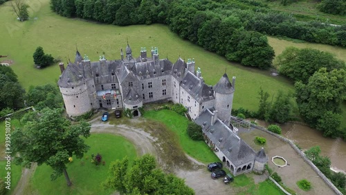 drone video Walzin castle belgium europe photo