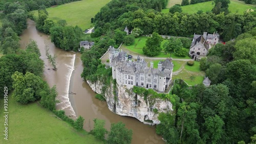 drone video Walzin castle belgium europe photo